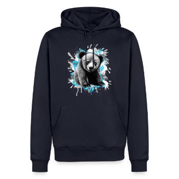 Ours - Sweat à capuche Premium bio Homme - bleu marine - Devant - Nico (187cm)