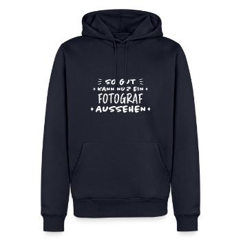 Fotograf Lustiger Spruch Beruf Fotografen Geschenk - Männer Premium Bio Hoodie - Navy - Vorne - Nico (187cm)