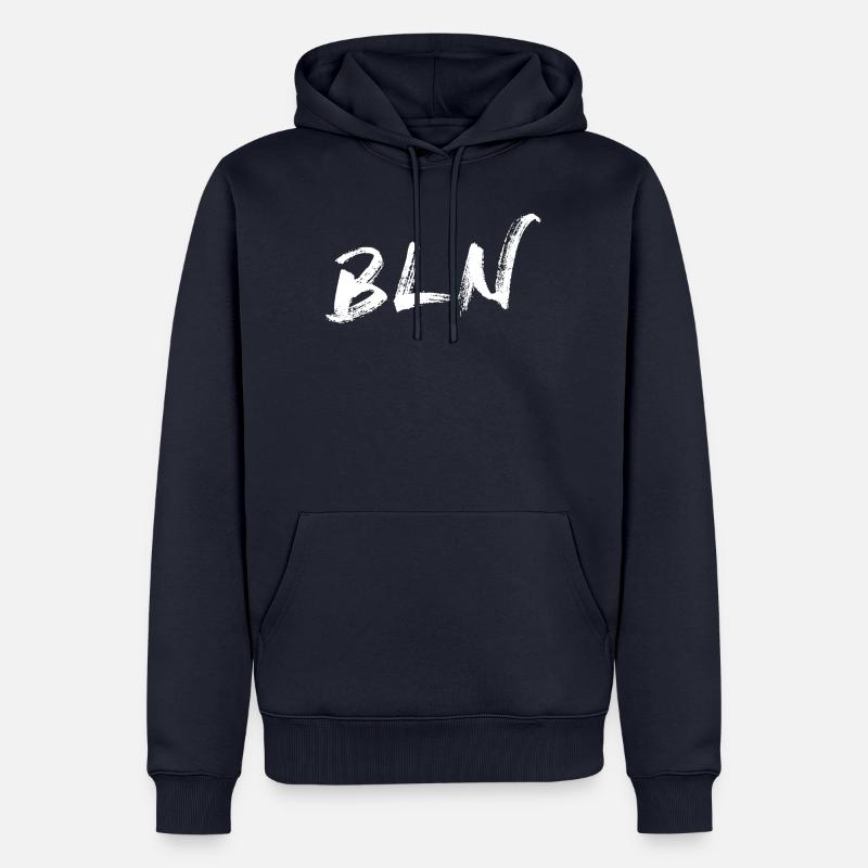 BERLIN - Sweat à capuche Premium bio Homme - bleu marine