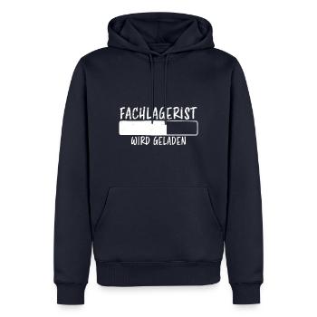 Fachlagerist Spruch Lustiges Fachlagerist Geschenk - Männer Premium Bio Hoodie - Navy - Vorne - Nico (187cm)