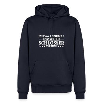 Schlosser Spruch Beruf Lustiges Schlosser Geschenk - Männer Premium Bio Hoodie - Navy - Vorne - Nico (187cm)