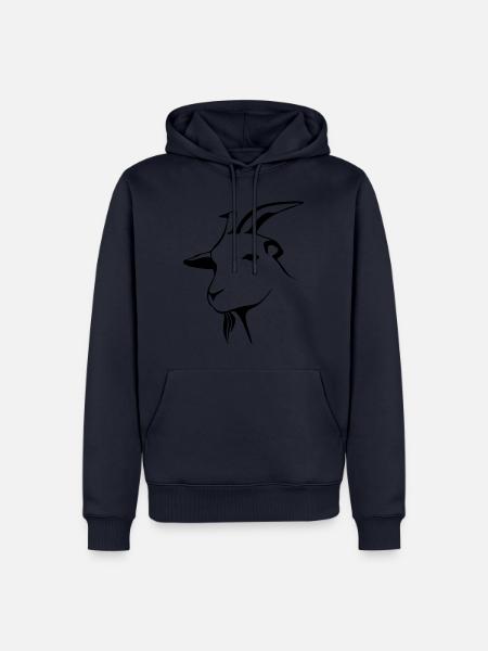 Ziege - Männer Premium Bio Hoodie - Navy