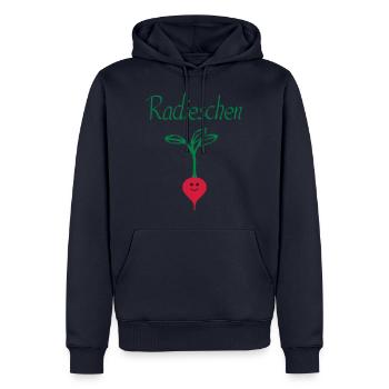 Radieschen 3 - Männer Premium Bio Hoodie - Navy - Vorne - Nico (187cm)