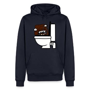 toilet toilet shit shit wc dangerous baz - Men’s Premium Organic Hoodie - navy - Front - Nico (187cm)