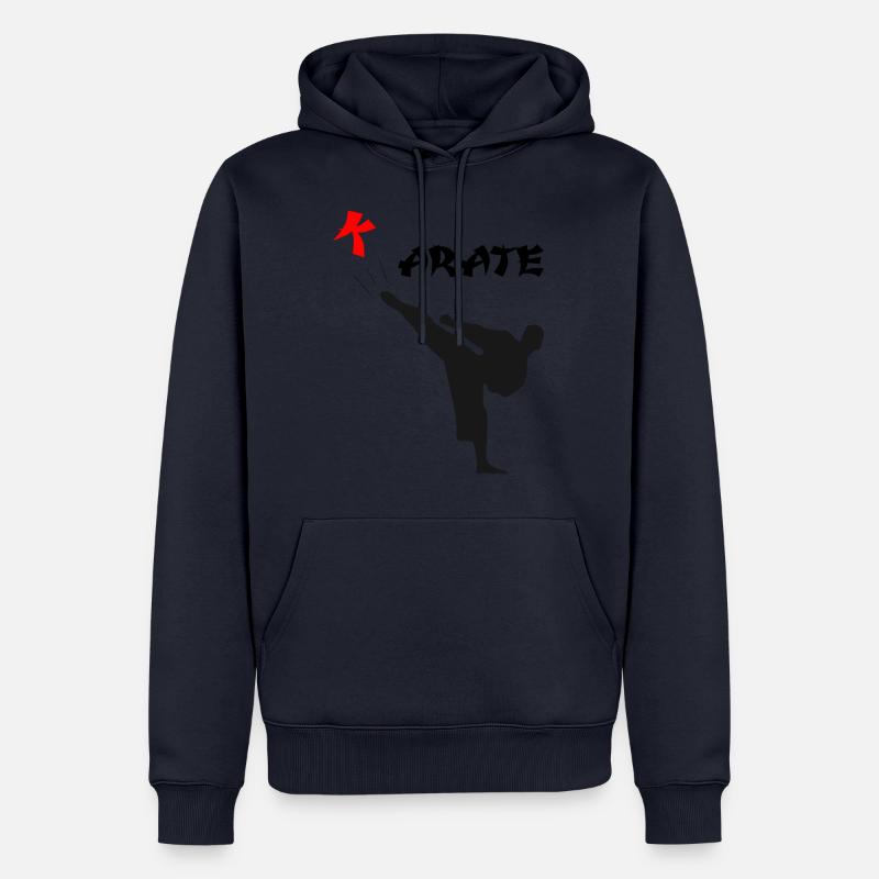 Karaté - Sweat à capuche Premium bio Homme - bleu marine
