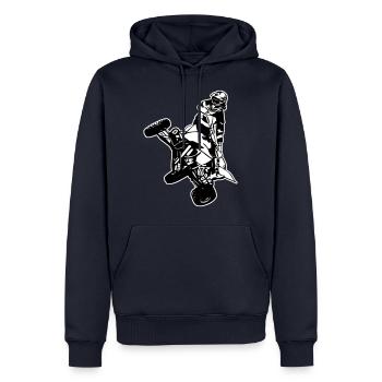 Quad Racer - Männer Premium Bio Hoodie - Navy - Vorne - Nico (187cm)