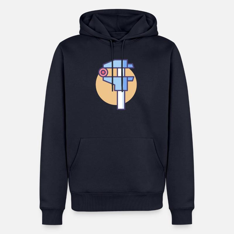 Messschieber Schieblehre - Männer Premium Bio Hoodie - Navy