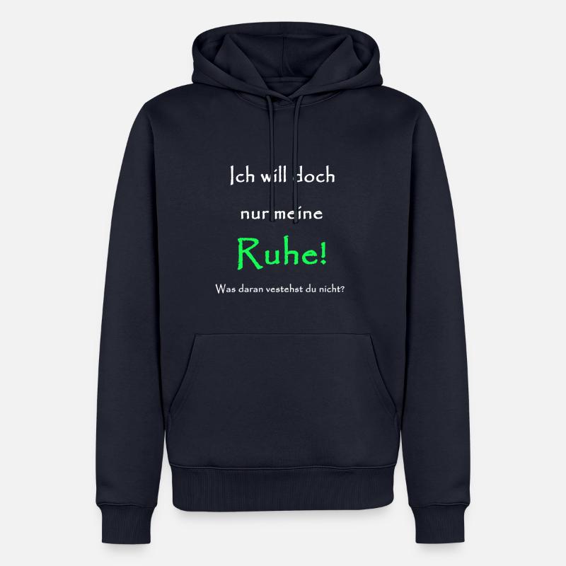 Ruhe - Männer Premium Bio Hoodie - Navy