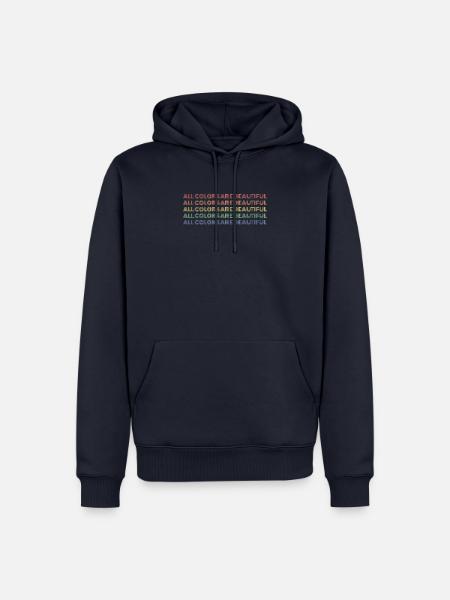 All Colors Are Beautiful - Gegen Rassismus - Männer Premium Bio Hoodie - Navy