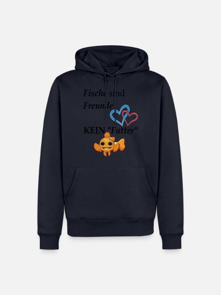 Fische sind Freunde, Kein Futter - Männer Premium Bio Hoodie - Navy