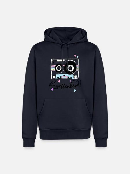 Kassettenkind 90er 80er Jahre Mottoparty Kassette - Männer Premium Bio Hoodie - Navy