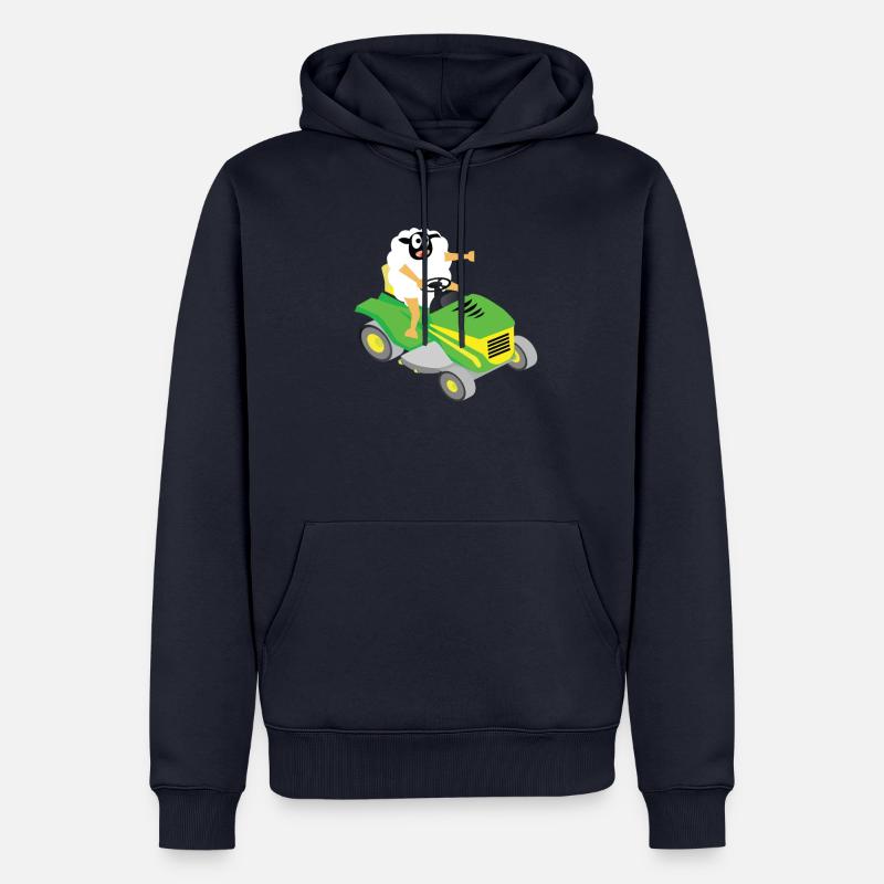Schaf Rasenmäher Geschenkidee - Männer Premium Bio Hoodie - Navy