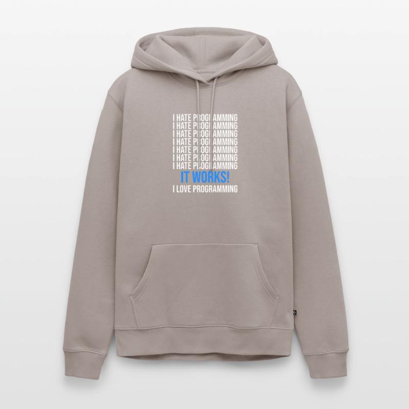 I hate programming - Programmer saying Men’s Premium Organic Hoodie