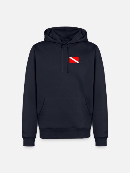 Taucherflagge Tauchen Flagge Taucher Geschenk - Männer Premium Bio Hoodie - Navy