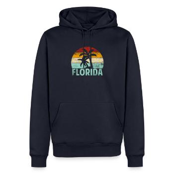 Florida - Männer Premium Bio Hoodie - Navy - Vorne - Nico (187cm)