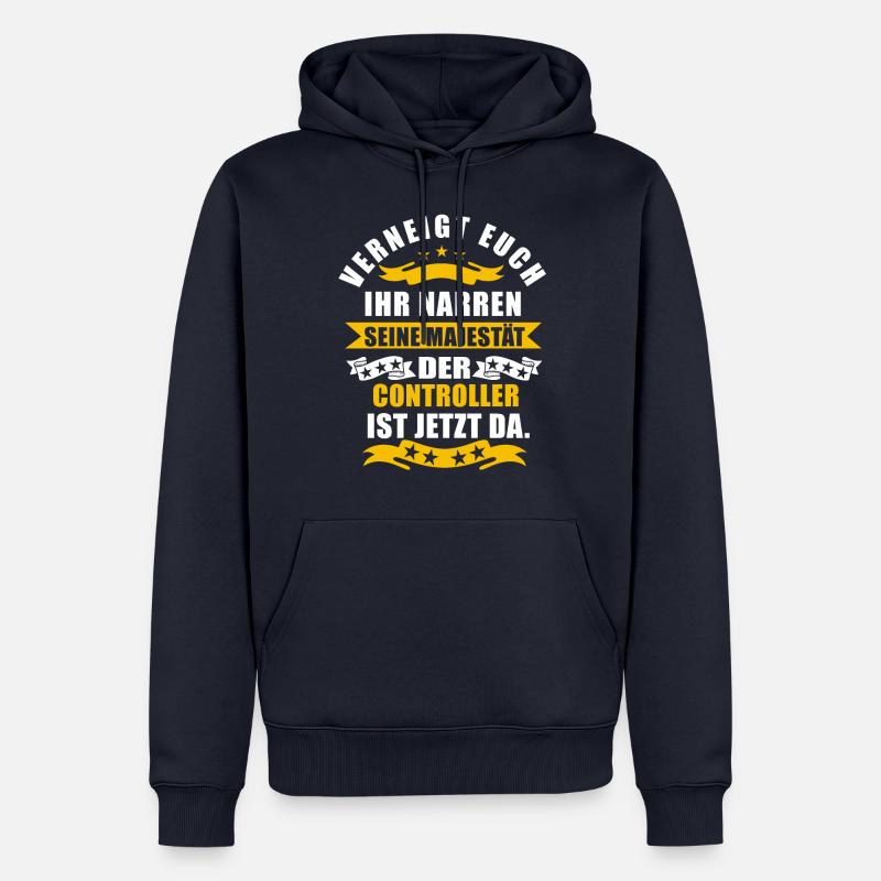 Lustige Controller Spruch - Männer Premium Bio Hoodie - Navy