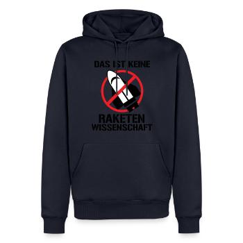 Keine Raketenwissenschaft Rakete Wissenschaft - Männer Premium Bio Hoodie - Navy - Vorne - Nico (187cm)