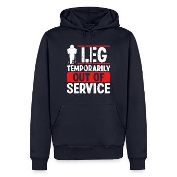 Broken Leg Club Broken Leg Broken Leg Warrior - Men’s Premium Organic Hoodie - navy - Front - Nico (187cm)