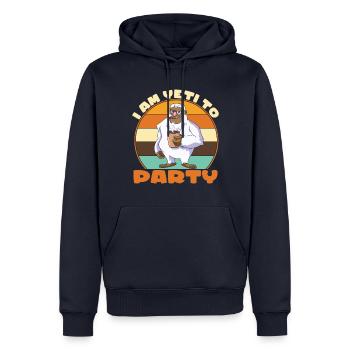 Bigfoot Sasquatch Yeti - Männer Premium Bio Hoodie - Navy - Vorne - Nico (187cm)