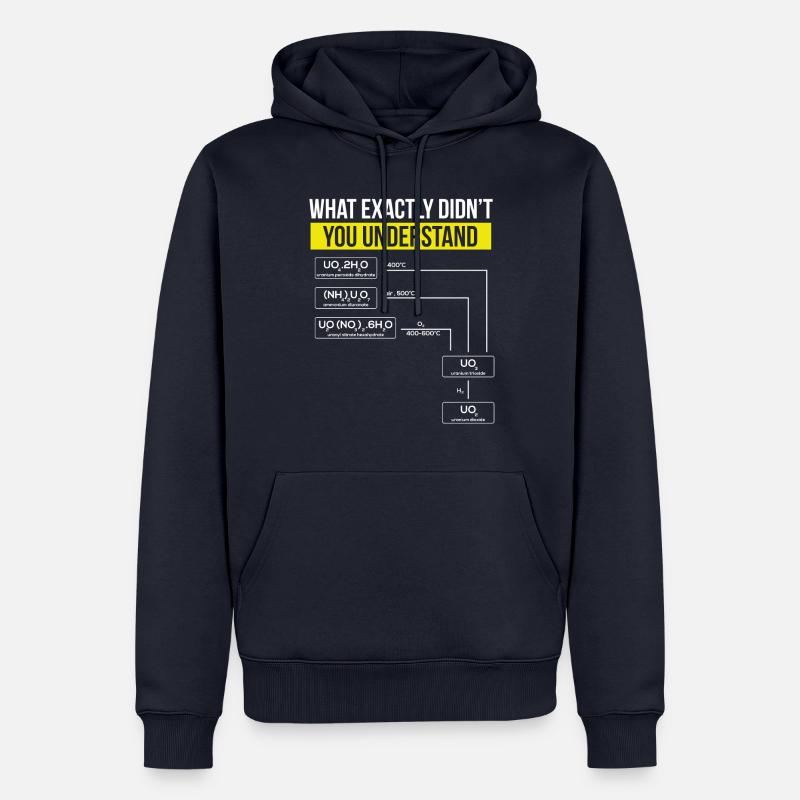 Génie nucléaire Professeur nucléaire - Sweat à capuche Premium bio Homme - bleu marine