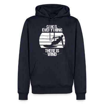 Kitesurfing Wind Kiteboarder Kitesurf Kiteboarder - Sweat à capuche Premium bio Homme - bleu marine - Devant - Nico (187cm)
