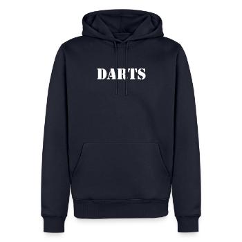 Darts Darten Darts Geschenk Dartpfeil Dartboard - Männer Premium Bio Hoodie - Navy - Vorne - Nico (187cm)