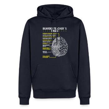 Bearded Teacher Math Teacher with Beard Teaching - Männer Premium Bio Hoodie - Navy - Vorne - Nico (187cm)