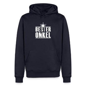 Bester Onkel - Männer Premium Bio Hoodie - Navy - Vorne - Nico (187cm)
