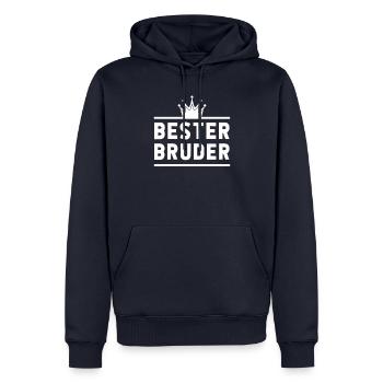 Bester Bruder - Männer Premium Bio Hoodie - Navy - Vorne - Nico (187cm)