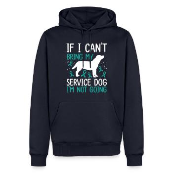 PTSD Support Chien De soutien Soutien Animal TSD Chien - Sweat à capuche Premium bio Homme - bleu marine - Devant - Nico (187cm)