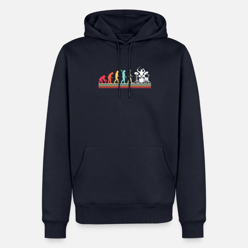 Drummer Evolution Drums - Men’s Premium Organic Hoodie - navy