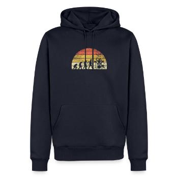 Batteur Evolution Sunset Schlagzeuger - Sweat à capuche Premium bio Homme - bleu marine - Devant - Nico (187cm)