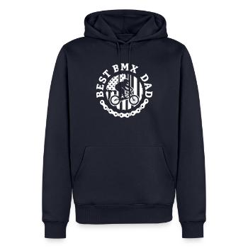 BMX Bike BMX Fahrrad BMX Rennen BMX Rad Geschenk - Männer Premium Bio Hoodie - Navy - Vorne - Nico (187cm)