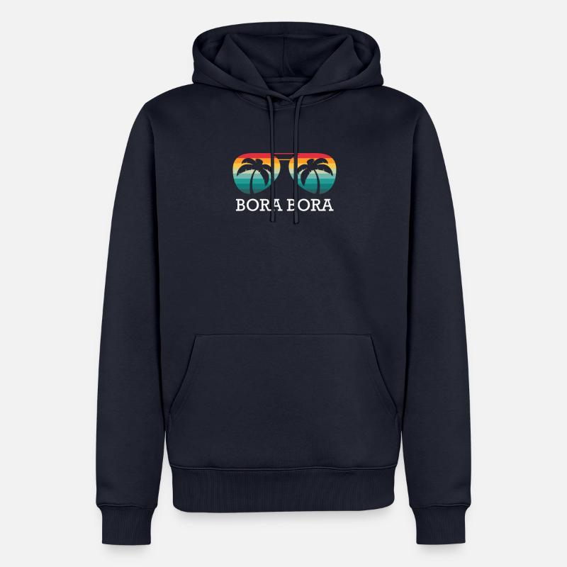 Bora Bora - Sweat à capuche Premium bio Homme - bleu marine