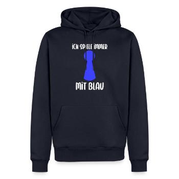 Ich Spiele Immer mit Blau Brettspiele - Männer Premium Bio Hoodie - Navy - Vorne - Nico (187cm)