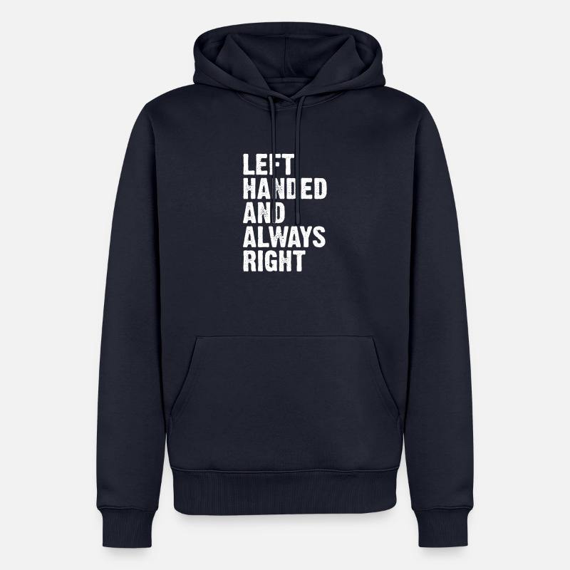 Linkshänder Linkshand Spruch Geschenk - Männer Premium Bio Hoodie - Navy