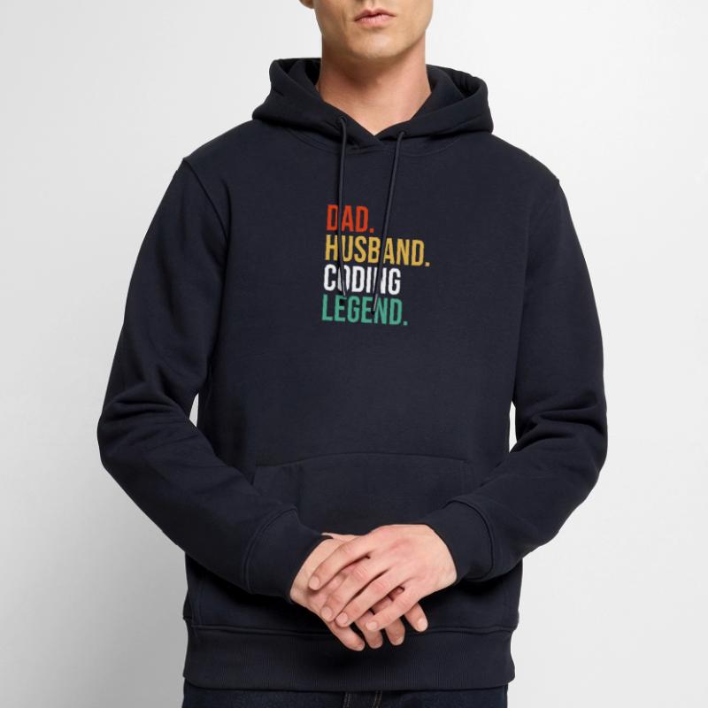 Ehemann Vater Papa Coder Coding Informatiker Männer Premium Bio Hoodie