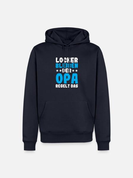 Opa Großvater Bester Opa Geschenk - Männer Premium Bio Hoodie - Navy