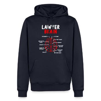 Lawyer Brain Attorney Bar Exam Graduation Future - Männer Premium Bio Hoodie - Navy - Vorne - Nico (187cm)