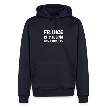 French French Flag French France - Men’s Premium Organic Hoodie - navy - Front - Nico (187cm)
