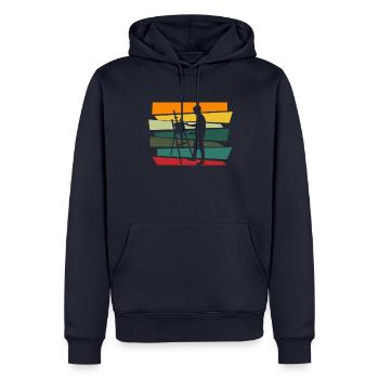 Artiste Peintre Toile Art Acrylique Peinture Cadeau - Sweat à capuche Premium bio Homme - bleu marine - Devant - Nico (187cm)
