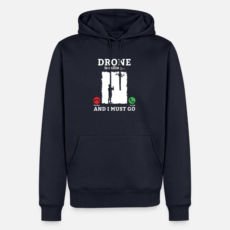 Drone Drone Drone Pilote Quadcopter - Sweat à capuche Premium bio Homme - bleu marine