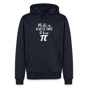Étudiant professeur de mathématiques mathématicien - Sweat à capuche Premium bio Homme - bleu marine - Devant - Nico (187cm)