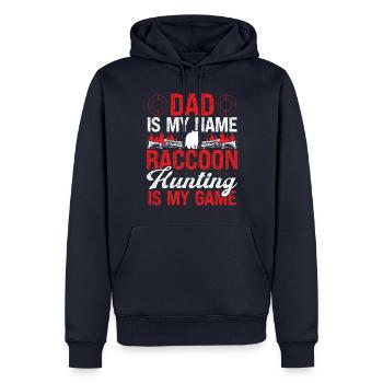 Papa Raton laveur Chasse Drôle De Raton Laveur Tueur Papa - Sweat à capuche Premium bio Homme - bleu marine - Devant - Nico (187cm)