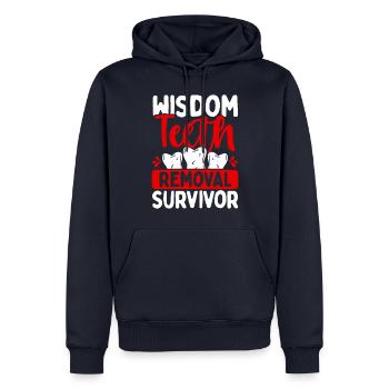 Wisdom Teeth Removal Survivor Humor Tooth Surgery - Männer Premium Bio Hoodie - Navy - Vorne - Nico (187cm)