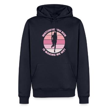 Jogger Runner Marathon Jogging Ski de fond - Sweat à capuche Premium bio Homme - bleu marine - Devant - Nico (187cm)