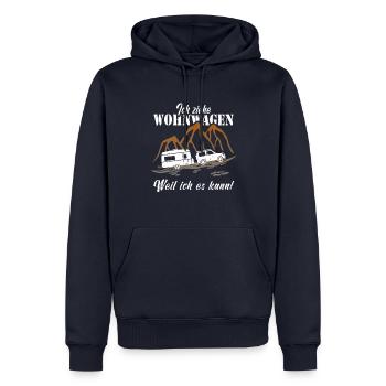Lustig Wohnwagen Camper Camping - Männer Premium Bio Hoodie - Navy - Vorne - Nico (187cm)