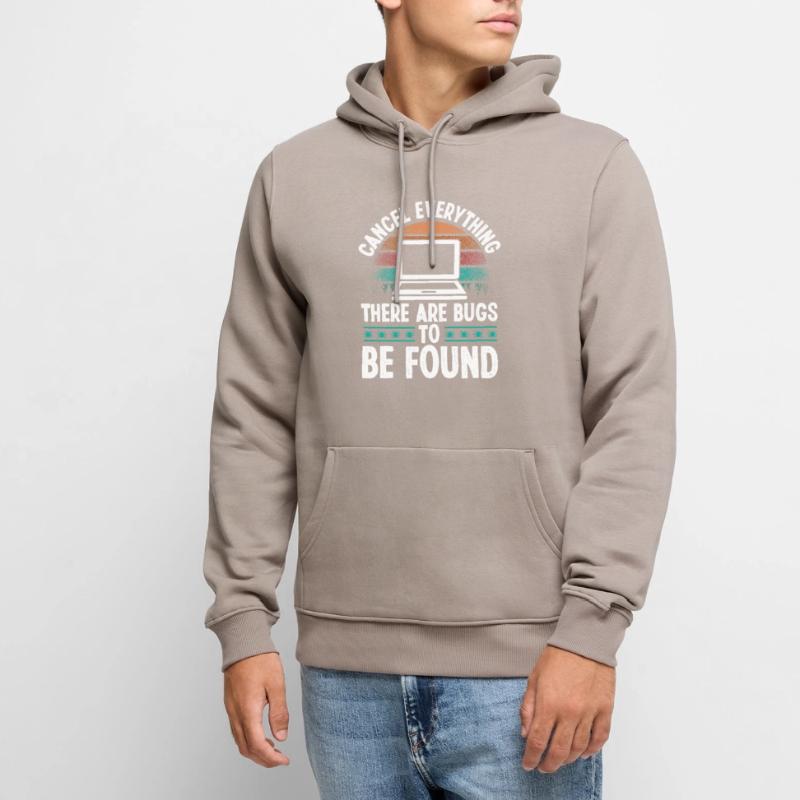 Assurance qualité Vintage Bugs Code Testing QA Sweat à capuche Premium bio Homme