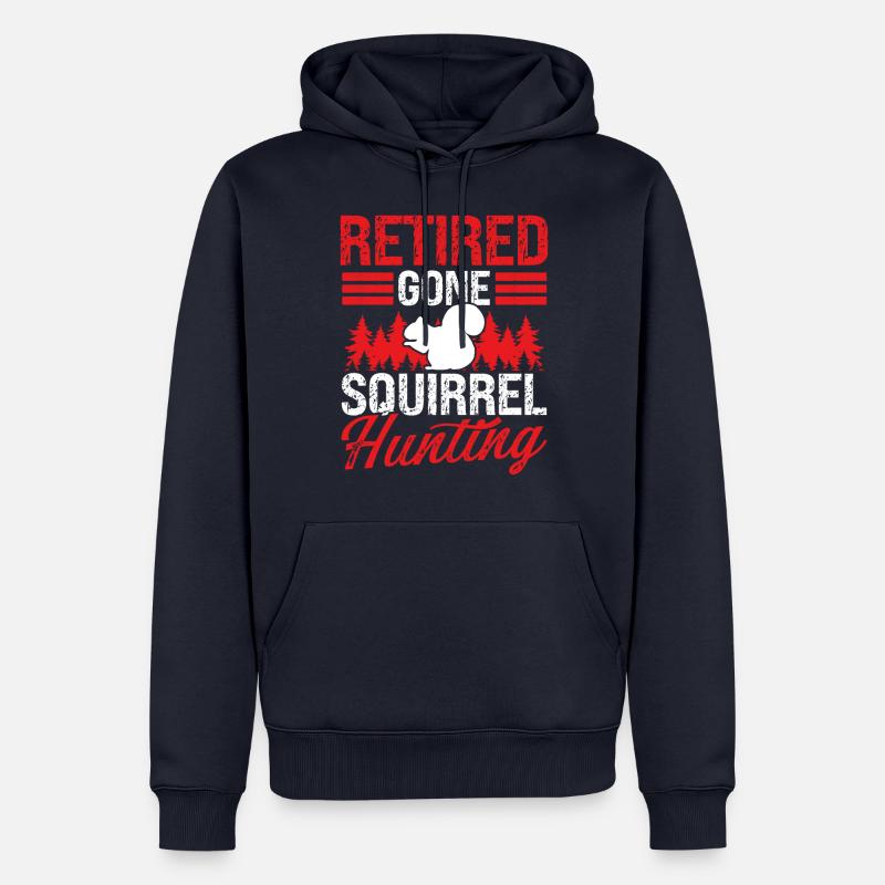 Squirrel Removal Retirement Squirrel Hunter - Männer Premium Bio Hoodie - Navy