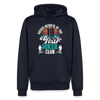 19 Year Old Hiker Mountains Hiking Birthday 19 - Männer Premium Bio Hoodie - Navy - Vorne - Nico (187cm)